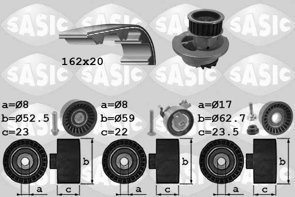 Water Pump & Timing Belt Kit (3906072)