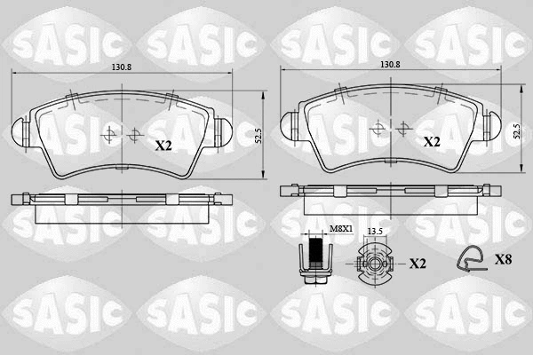 Brake Pad Set, disc brake (6210056)