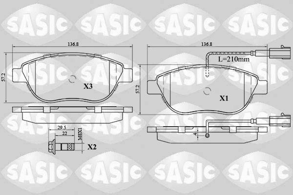 Brake Pad Set, disc brake (6216030)