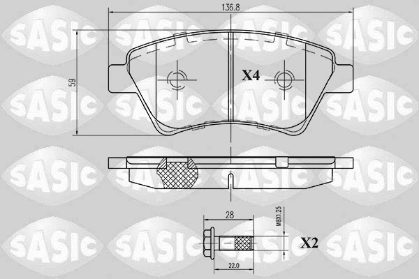 Brake Pad Set, disc brake (6214006)