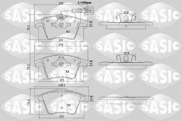 Brake Pad Set, disc brake (6216188)