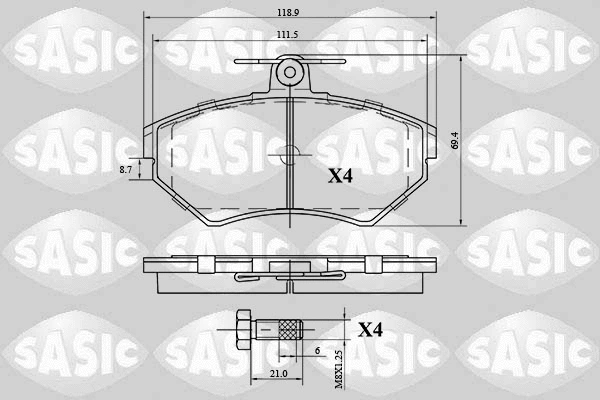Brake Pad Set, disc brake (6216057)