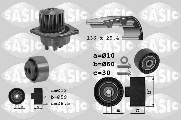 Water Pump & Timing Belt Kit (3900017)
