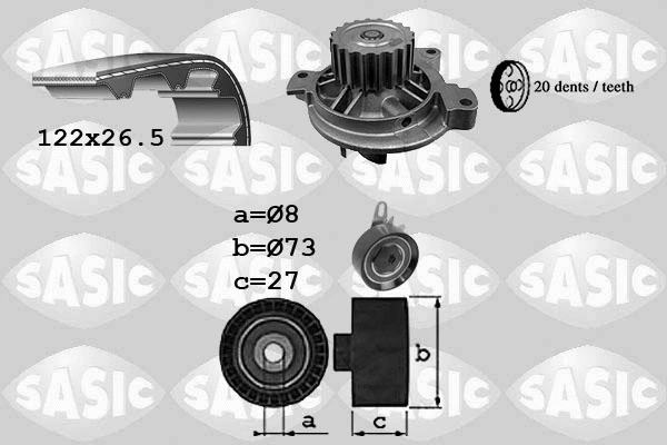 Water Pump & Timing Belt Kit (3906050)