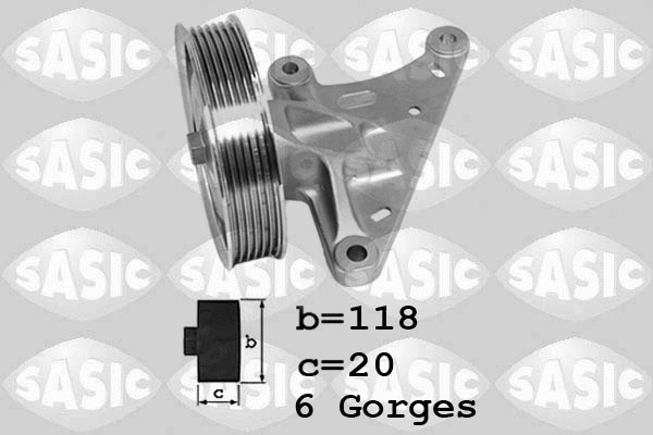 Deflection/Guide Pulley, V-ribbed belt (1620088)