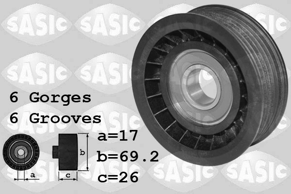 Deflection/Guide Pulley, V-ribbed belt (1626204)