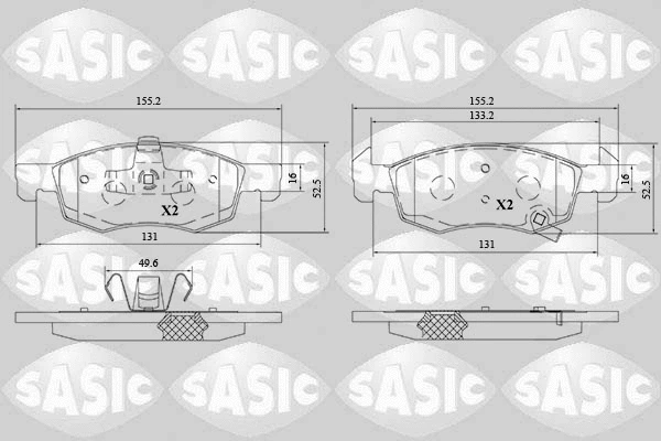 Brake Pad Set, disc brake (6216203)
