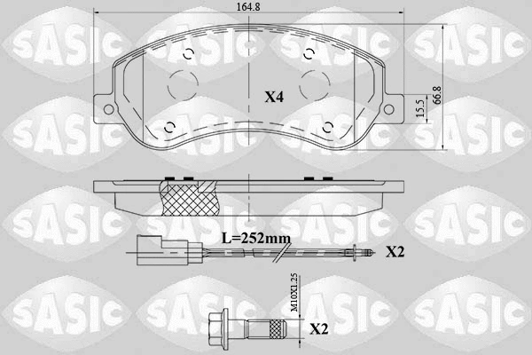 Brake Pad Set, disc brake (6216179)