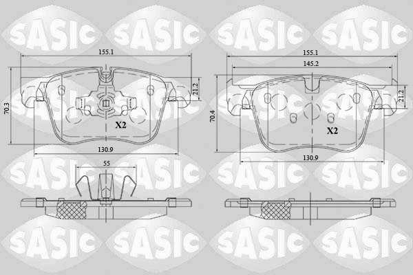 Brake Pad Set, disc brake (6210086)