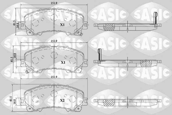 Brake Pad Set, disc brake (6214040)
