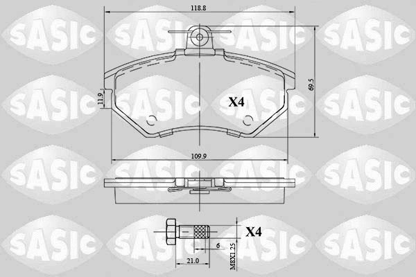 Brake Pad Set, disc brake (6216101)