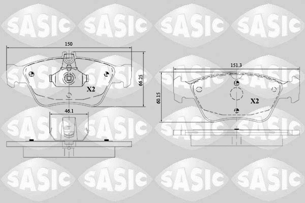 Brake Pad Set, disc brake (6216151)