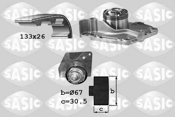Water Pump & Timing Belt Kit (3904030)