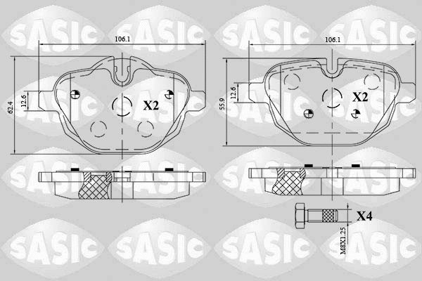 Brake Pad Set, disc brake (6216174)