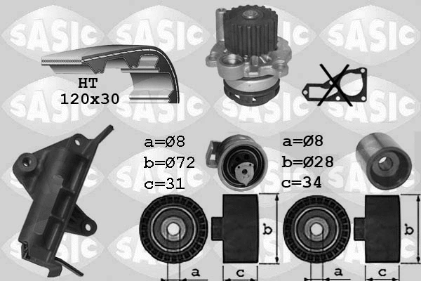 Water Pump & Timing Belt Kit (3906019)