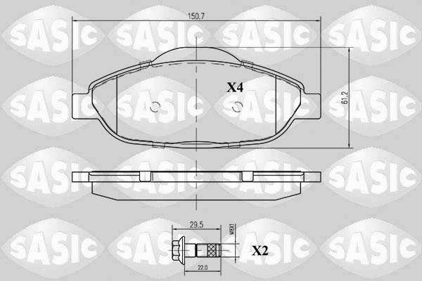 Brake Pad Set, disc brake (6210003)