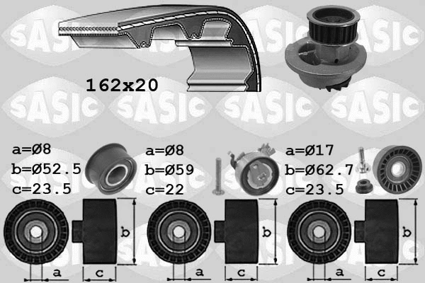 Water Pump & Timing Belt Kit (3906073)
