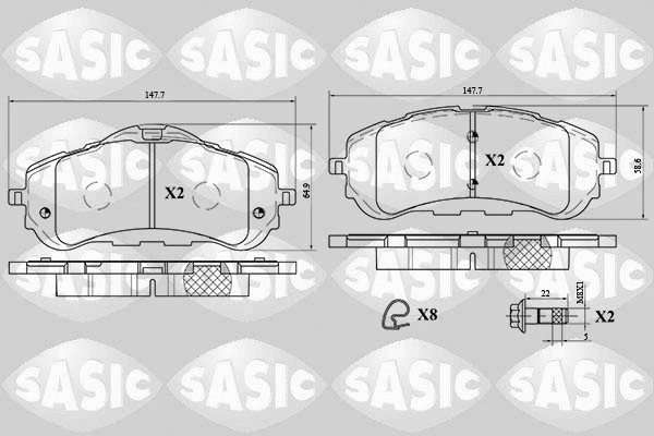 Brake Pad Set, disc brake (6210051)