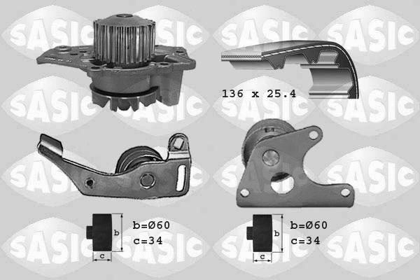Water Pump & Timing Belt Kit (3900001)