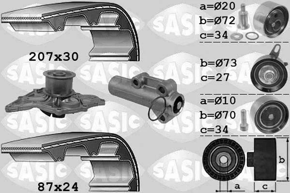 Water Pump & Timing Belt Kit (3906058)