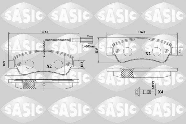 Brake Pad Set, disc brake (6210074)