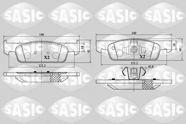Brake Pad Set, disc brake (6214029)
