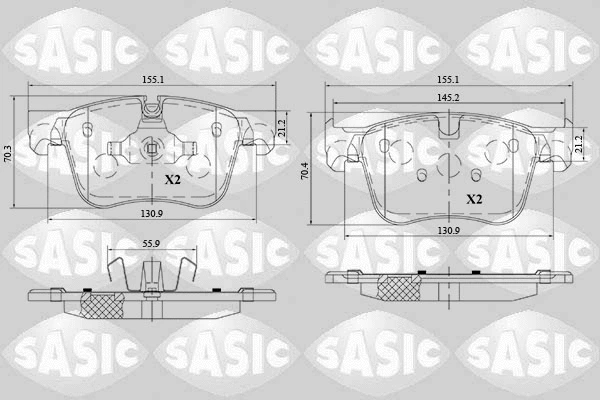 Brake Pad Set, disc brake (6210077)