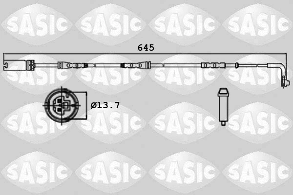 Warning Contact, brake pad wear (6236003)