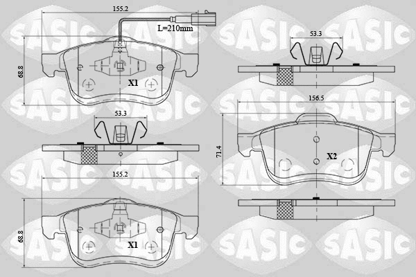 Brake Pad Set, disc brake (6216078)