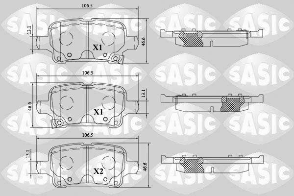 Brake Pad Set, disc brake (6216209)