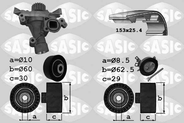 Water Pump & Timing Belt Kit (3900029)