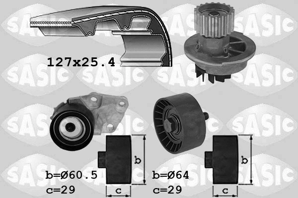 Water Pump & Timing Belt Kit (3906104)
