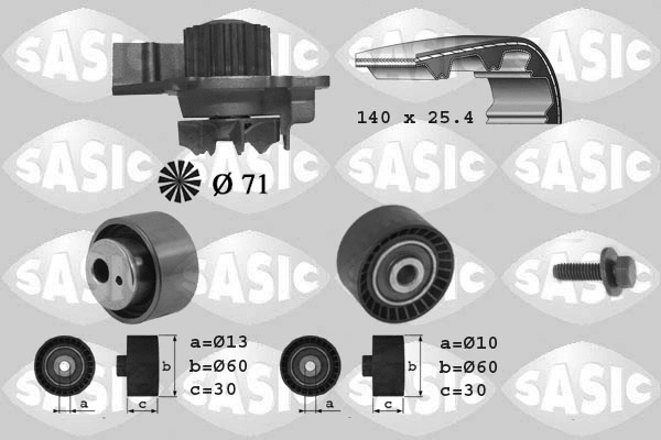 Water Pump & Timing Belt Kit (3900010)