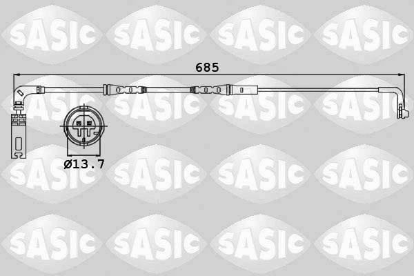 Warning Contact, brake pad wear (6236009)
