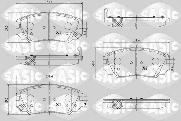 Brake Pad Set, disc brake (6216177)