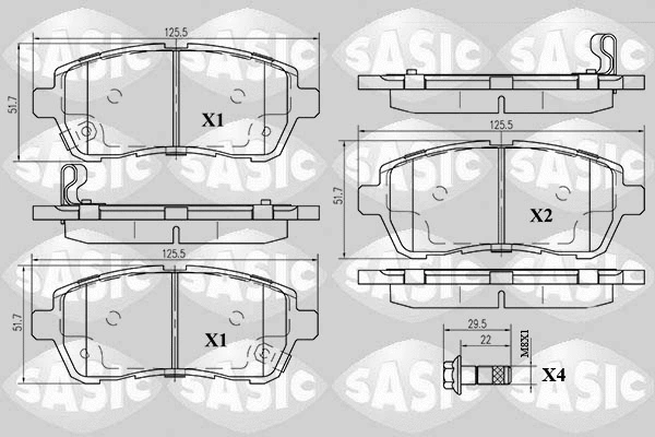 Brake Pad Set, disc brake (6216025)