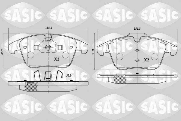 Brake Pad Set, disc brake (6216055)