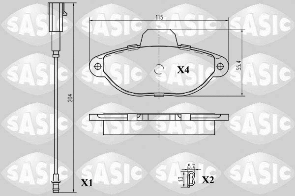 Brake Pad Set, disc brake (6216011)