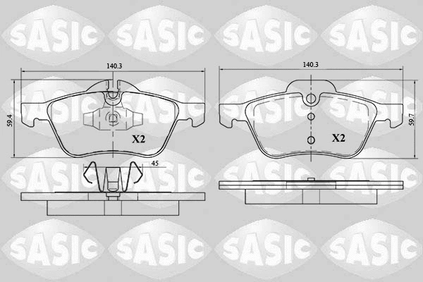 Brake Pad Set, disc brake (6216047)
