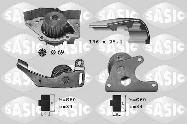 Water Pump & Timing Belt Kit (3900022)