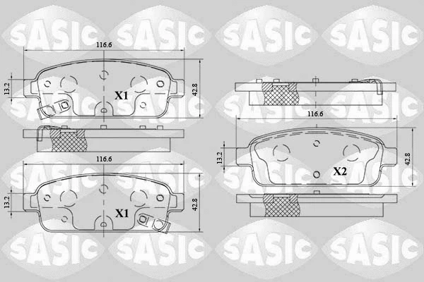 Brake Pad Set, disc brake (6216153)