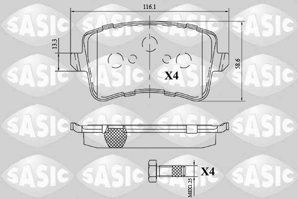Brake Pad Set, disc brake (6216159)