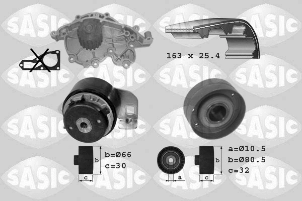 Water Pump & Timing Belt Kit (3904001)