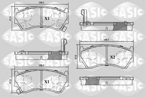 Brake Pad Set, disc brake (6216113)