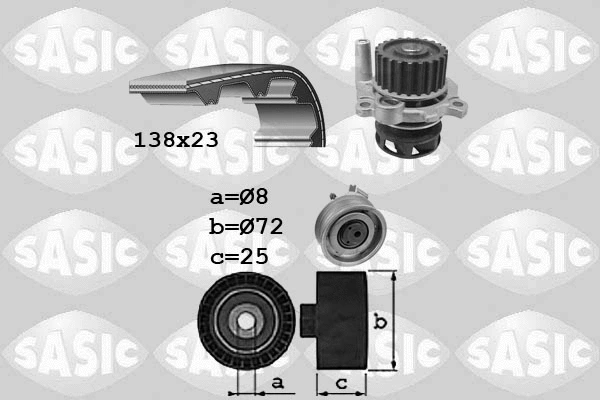 Water Pump & Timing Belt Kit (3906091)