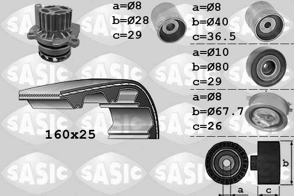 Water Pump & Timing Belt Kit (3906069)