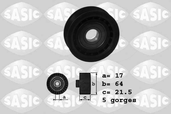 Deflection/Guide Pulley, V-ribbed belt (1626133)