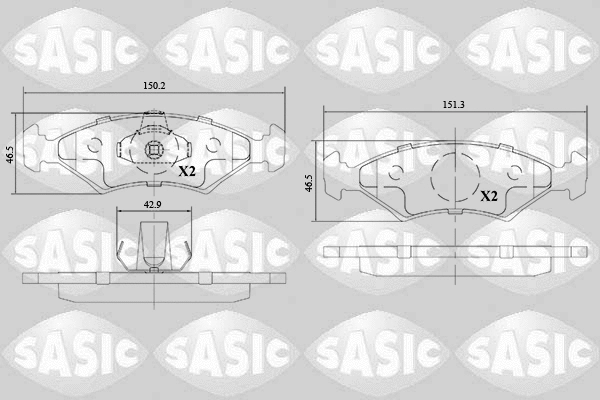 Brake Pad Set, disc brake (6216130)