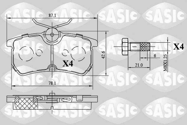 Brake Pad Set, disc brake (6216083)