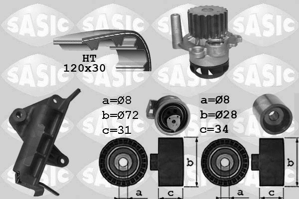 Water Pump & Timing Belt Kit (3906021)